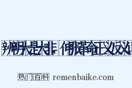 辨明大是大非，伸张革命正义反义词是什么意思的图片